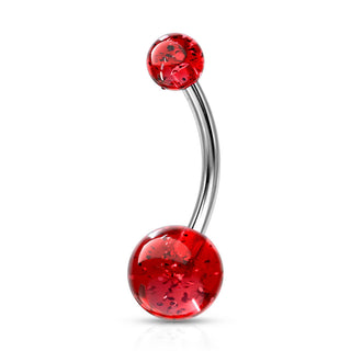 Piercing Nombril Bille Acrylique Pailletée