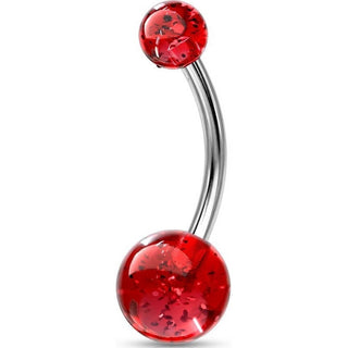 Piercing Nombril Bille Acrylique Pailletée
