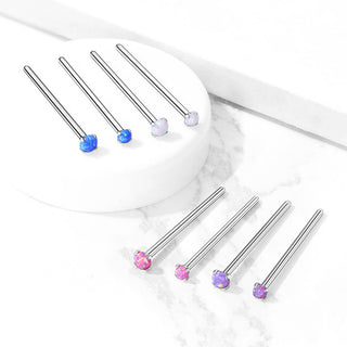 Nez Queue de Poisson Opale Argent