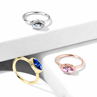 Anneau Marquise Zircone Pliable