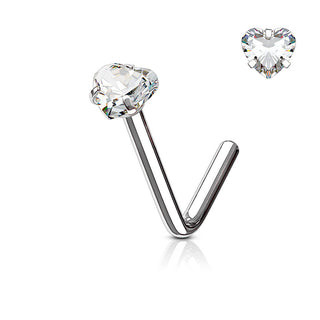 Nez En Forme de L Zircone  Cœur