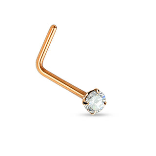 Nez En Forme de L Zircone Or