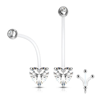 Piercing Nombril Zircone Cœur