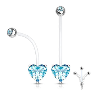 Piercing Nombril Zircone Cœur