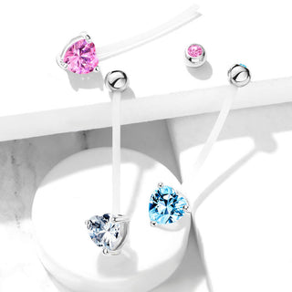 Piercing Nombril Zircone Cœur