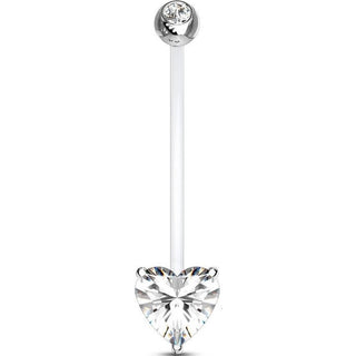 Piercing Nombril Zircone Cœur