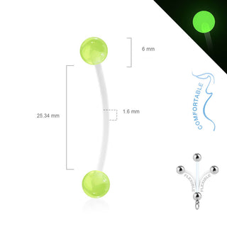 Piercing Nombril Bille Phosporescente