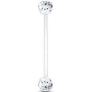Piercing Nombril Bille Acrylique Pailletée