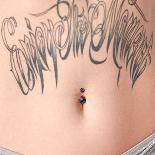 Piercing Nombril Zircone Ronde Filetage Interne