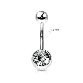 Piercing Nombril Bille Zircone