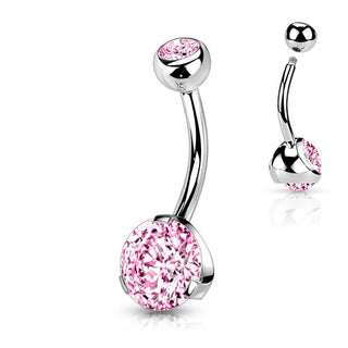 Piercing Nombril Zircone Ronde Argent