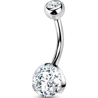 Piercing Nombril Zircone Ronde Argent