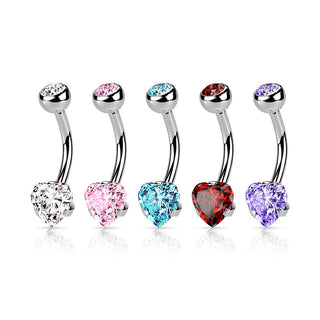 Piercing Nombril Coeur Zircone