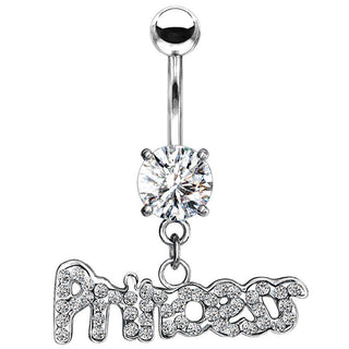 Piercing Nombril Pendentif Princesse Zircone