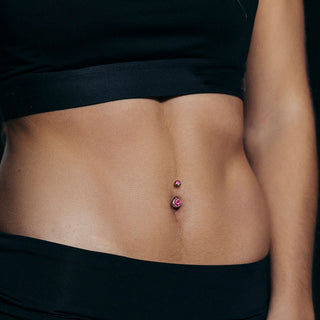Piercing Nombril Bille Zircone Argent Filetage Interne