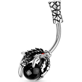 Piercing Nombril Griffe De Dragon Argent