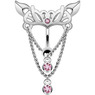 Piercing Nombril Tribal Zircone Argent