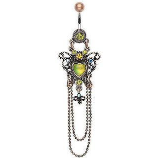 Piercing Nombril Pendentif Vintage Zircone