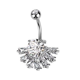 Piercing Nombril Eventail Zircone