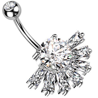 Piercing Nombril Eventail Zircone
