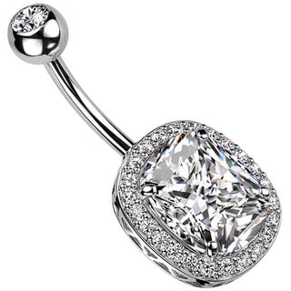 Piercing Nombril Zircone Ovale