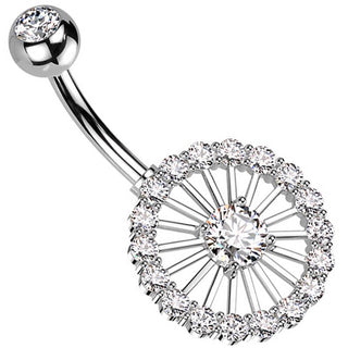 Piercing Nombril Roue Zircone