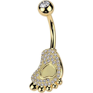Piercing Nombril Pied De Bébé Zircone
