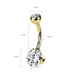 Piercing Nombril Bille Zircone