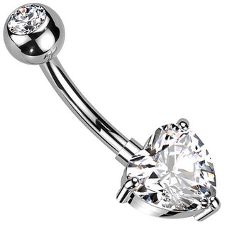 Piercing Nombril Cœur Zircone