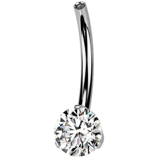 Titane Base nombril épingle zircone Filetage Interne