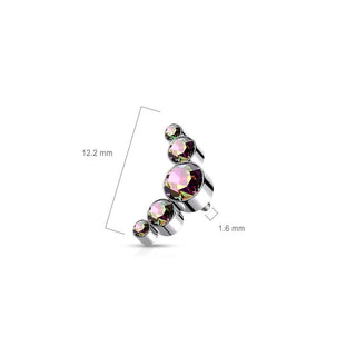 Embout Embout 5 Zircones Filetage Interne
