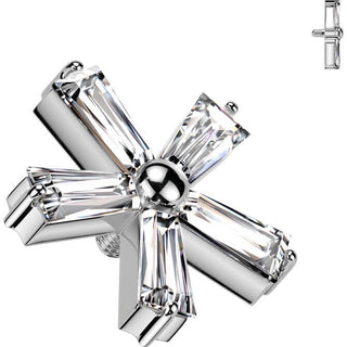 Titane Embout fleur zircone Filetage Interne