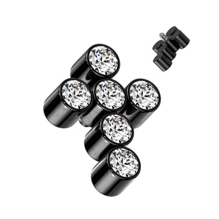Titane Embout Embout Croix Zircone Filetage Interne