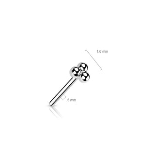Or 14kt Embout Embout Triangle Bille Enfoncer