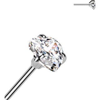 Titane Embout Embout cœur zircone Enfoncer