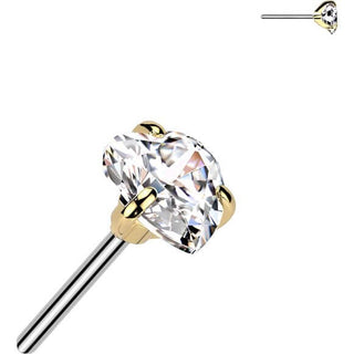 Titane Embout Embout cœur zircone Enfoncer