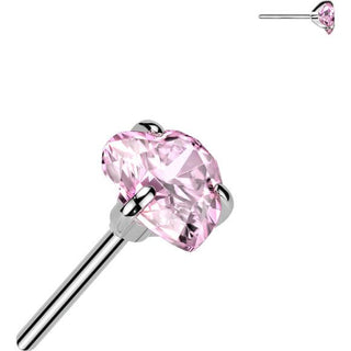 Titane Embout Embout cœur zircone Enfoncer