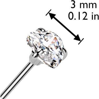 Titane Embout Embout cœur zircone Enfoncer
