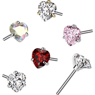Titane Embout Embout cœur zircone Enfoncer
