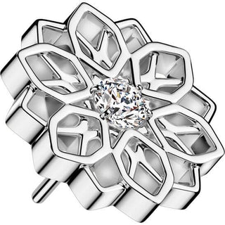 Titane Embout embout fleur de lotus Zircone Enfoncer