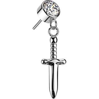 Titane Embout embout en zircone pendentif épée Enfoncer