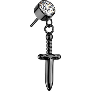 Titane Embout embout en zircone pendentif épée Enfoncer
