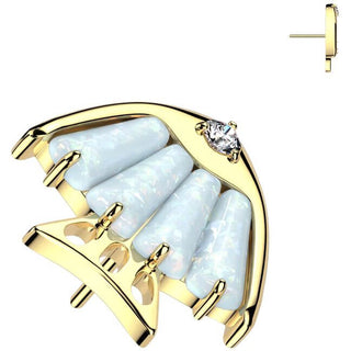 Titane Embout top poisson zircone Enfoncer
