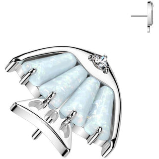 Titane Embout top poisson zircone Enfoncer