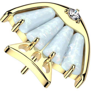 Titane Embout top poisson zircone Enfoncer