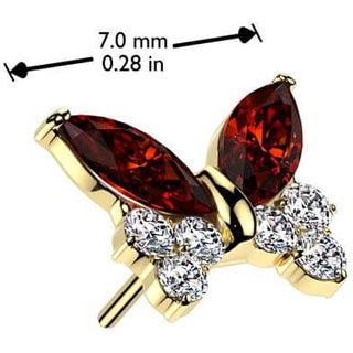 Titane Embout top papillon Enfoncer
