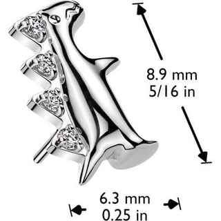 Titane Embout Embout dinosaure zircone Enfoncer