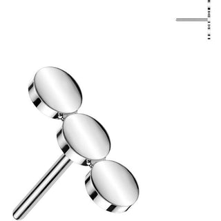 Titane Embout embout trois cercles plats Enfoncer