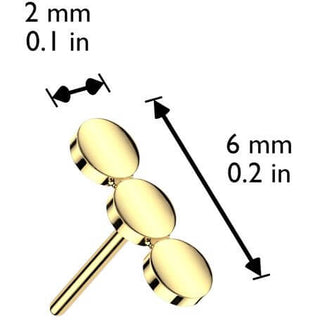 Titane Embout embout trois cercles plats Enfoncer