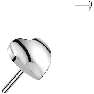 Titane Embout embout cœur Enfoncer